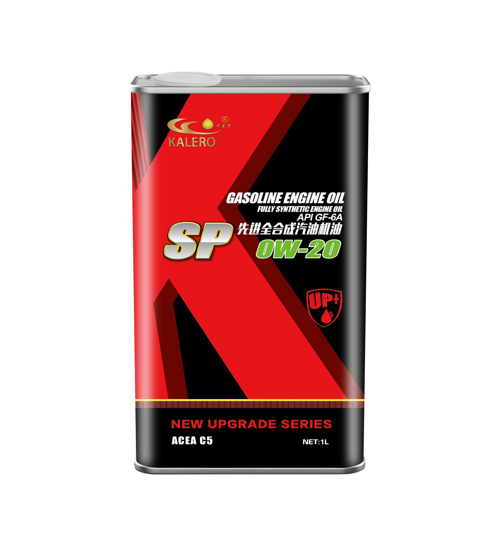 KALERO Tin-Can Gasoline Engine Oil API SP 0W-20 lubricant packaging